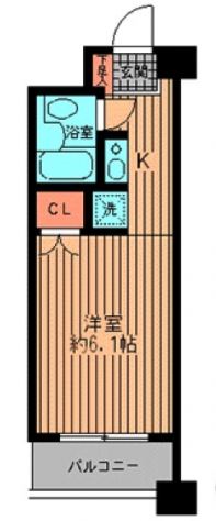 プライムアーバン勝どき　302号室　間取り