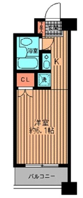 プライムアーバン勝どき　408号室　間取り