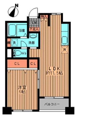 プライムアーバン勝どき　416号室　間取り