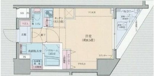 ロアール茅場町　304号室　間取り
