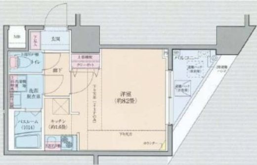 ロアール茅場町　504号室　間取り