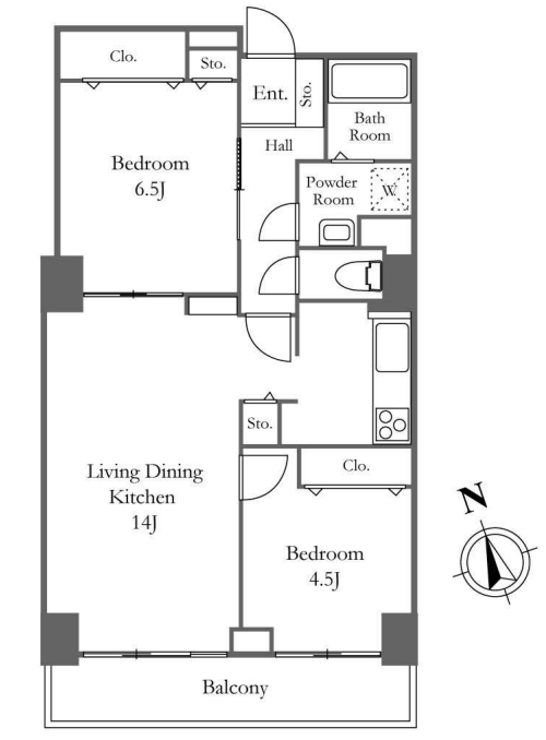 リバーシティ21新川　1409号室　間取り