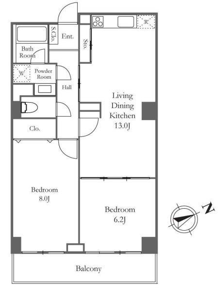 リバーシティ21新川　903号室　間取り