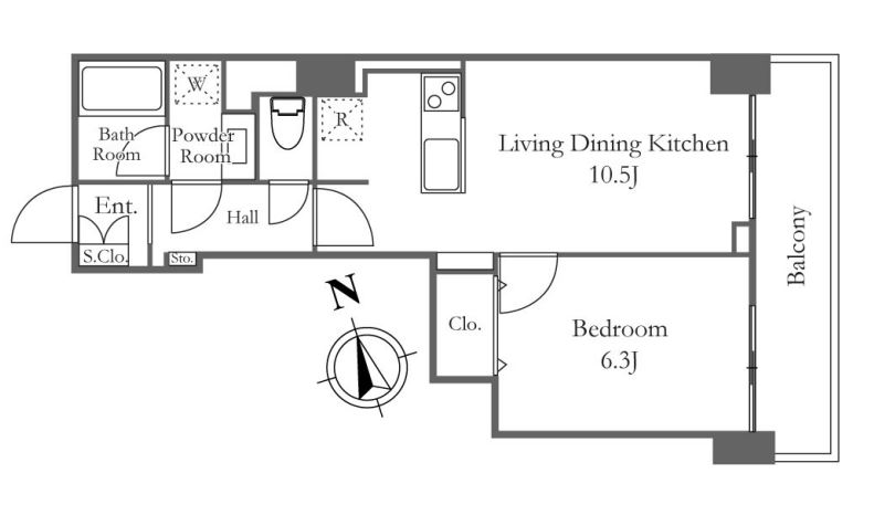 リバーシティ21新川　1905号室　間取り