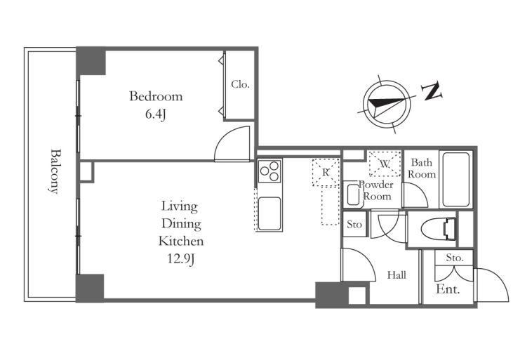 リバーシティ21新川　910号室　間取り