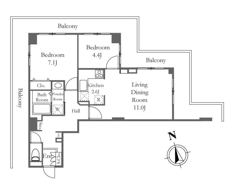 リバーシティ21新川　2001号室　間取り