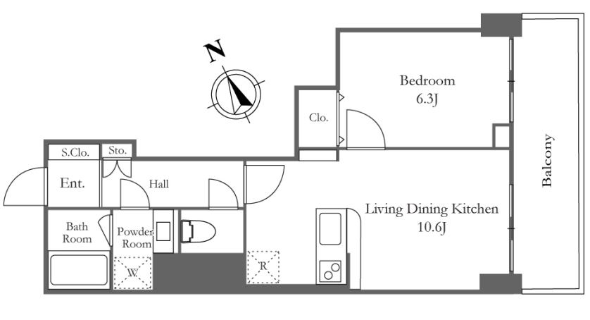 リバーシティ21新川　2004号室　間取り