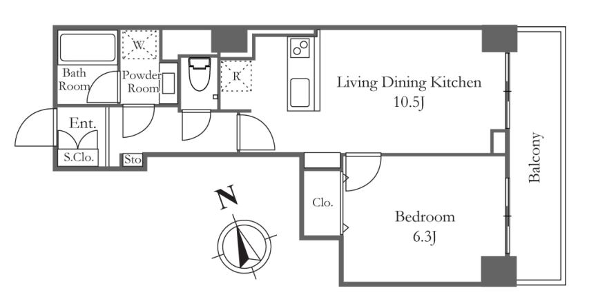 リバーシティ21新川　2105号室　間取り