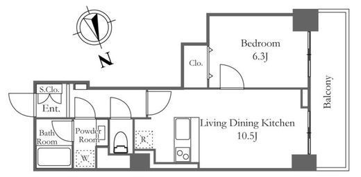 リバーシティ21新川　1113号室　間取り