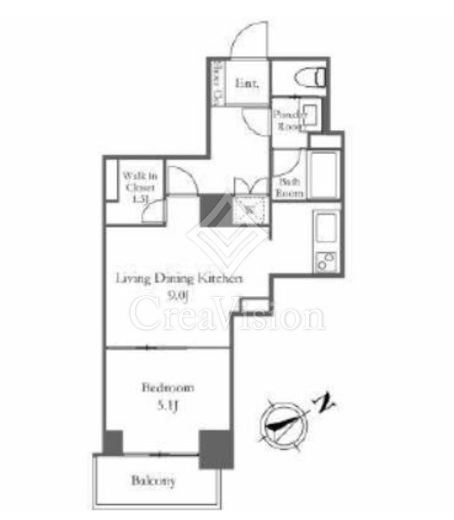 リバーシティ21新川　1205号室　間取り