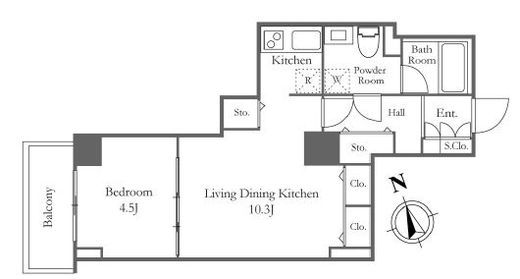 リバーシティ21新川　1513号室　間取り