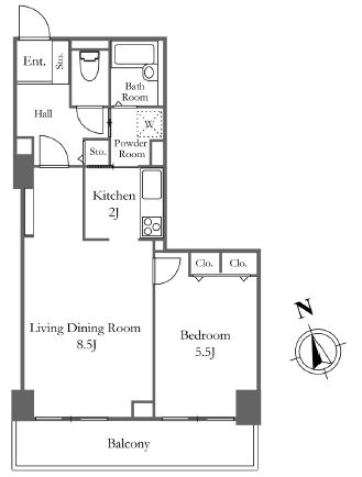 リバーシティ21新川　1808号室　間取り