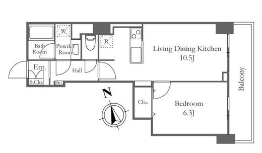 リバーシティ21新川　1905号室　間取り