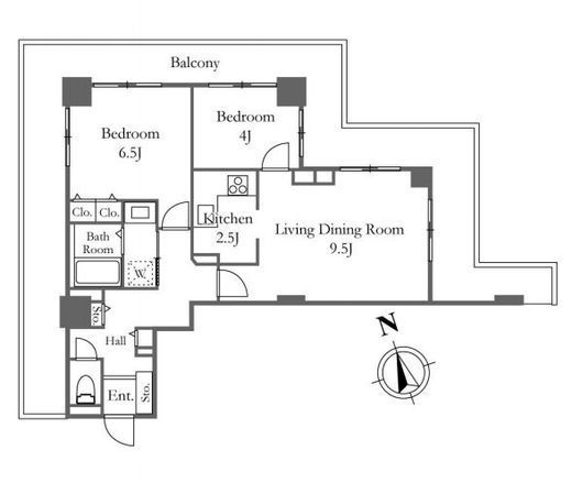 リバーシティ21新川　2001号室　間取り