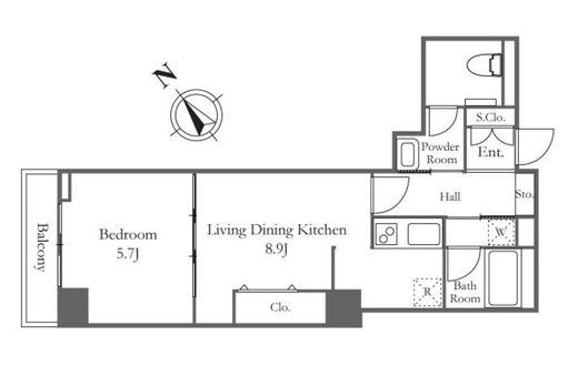 リバーシティ21新川　2913号室　間取り