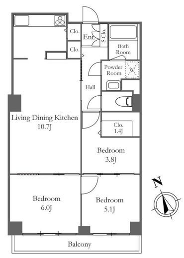 リバーシティ21新川　3310号室　間取り