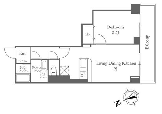 リバーシティ21新川　3509号室　間取り