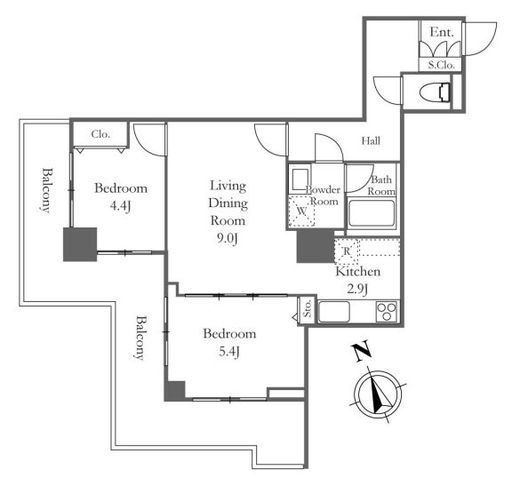 リバーシティ21新川　1912号室　間取り