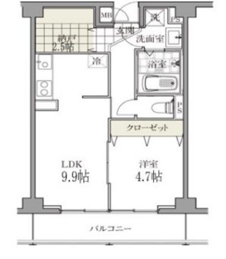 白金台マンション　602号室　間取り