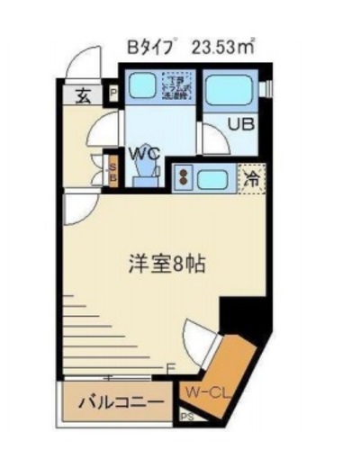 ベルファース新富町　502号室　間取り