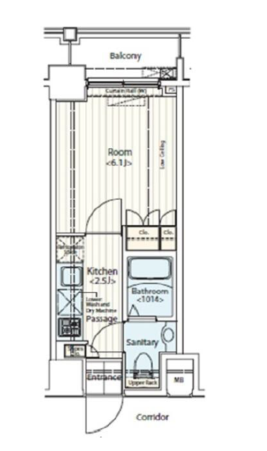 ドゥーエ新富町　204号室　間取り