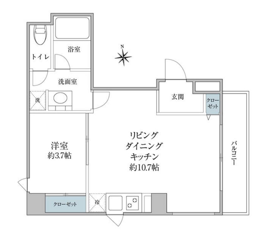 AXIS銀座東　801号室　間取り