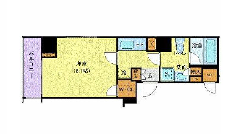 ALTERNA銀座（旧称：アジールコート銀座イースト）　601号室　間取り