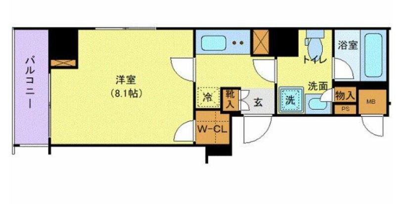 ALTERNA銀座（旧称：アジールコート銀座イースト）　501号室　間取り