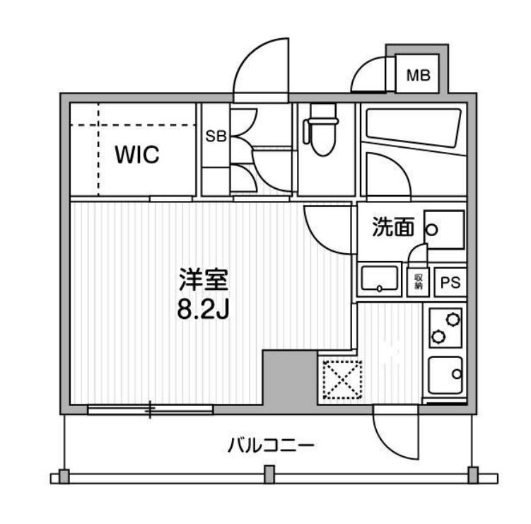 ALTERNA銀座（旧称：アジールコート銀座イースト）　202号室　間取り