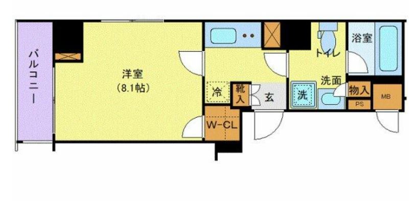 ALTERNA銀座（旧称：アジールコート銀座イースト）　601号室　間取り