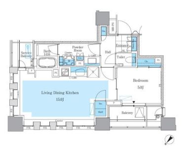 パークアクシス月島マチュアスタイル　703号室　間取り