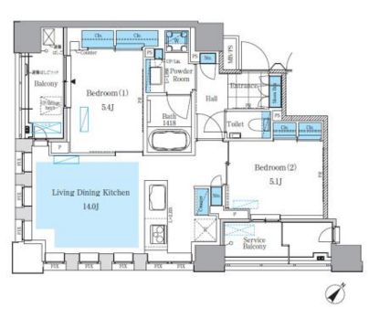 パークアクシス月島マチュアスタイル　901号室　間取り