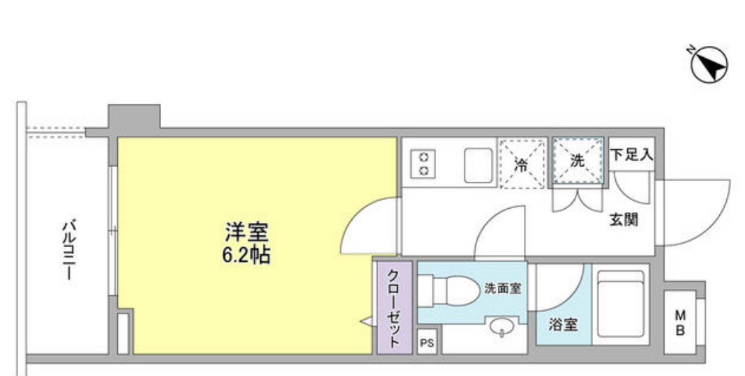 リバーレ月島　602号室　間取り