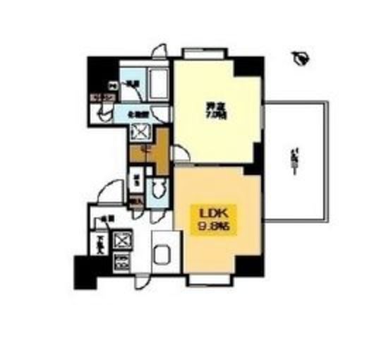 リバーレ月島　1103号室　間取り