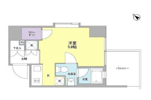 リバーレ月島　506号室　間取り