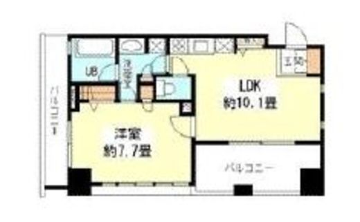 リバーレ月島　801号室　間取り