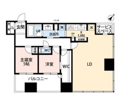 ＣＡＰＩＴＡＬ　ＧＡＴＥ　ＰＬＡＣＥ　ザ・タワー　4604号室　間取り