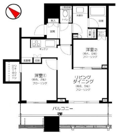 キャピタルゲートプレイス ザ・タワー　511号室　間取り