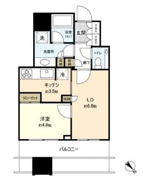 ＣＡＰＩＴＡＬ　ＧＡＴＥ　ＰＬＡＣＥ　ザ・タワー　1106号室　間取り
