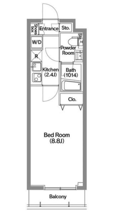 メディオ月島　411号室　間取り