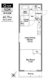メディオ月島　203号室　間取り