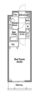 メディオ月島　410号室　間取り