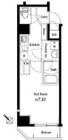 ロメック月島　306号室　間取り