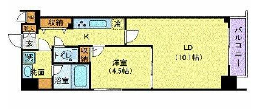 ミェーレ日本橋　201号室　間取り