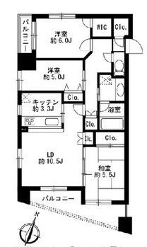 プライムアーバン日本橋大伝馬町　301号室　間取り