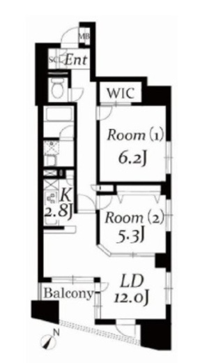 プライムアーバン日本橋大伝馬町　704号室　間取り