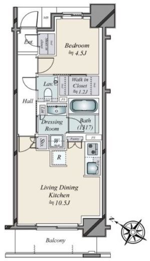パークリュクス日本橋　203号室　間取り