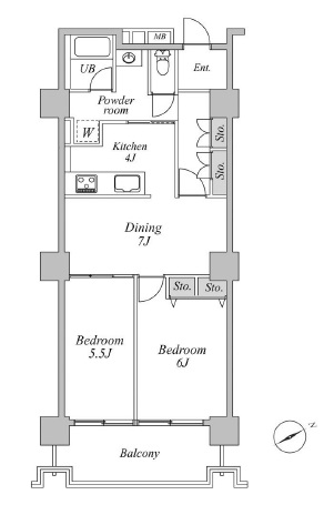 六本木ビュータワー　1006号室　間取り