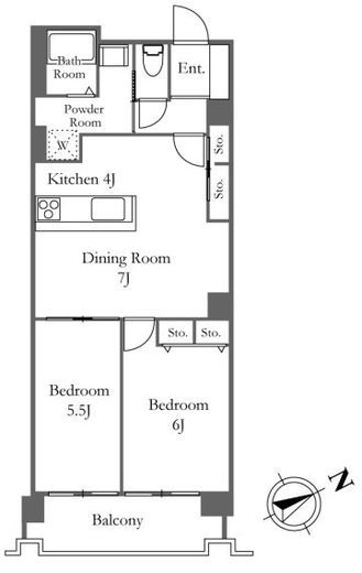 六本木ビュータワー　1506号室　間取り