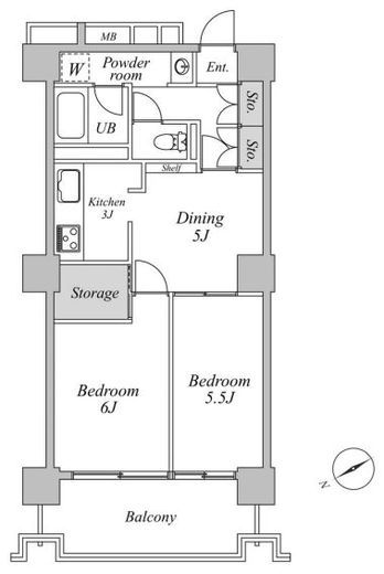 六本木ビュータワー　1609号室　間取り